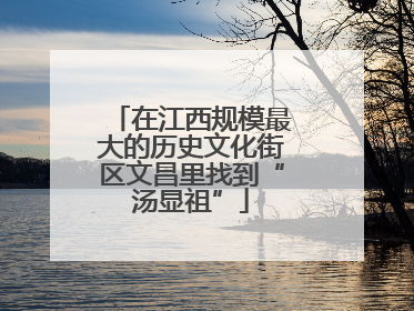在江西规模最大的历史文化街区文昌里找到“汤显祖”