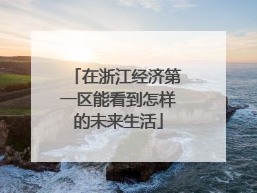在浙江经济第一区能看到怎样的未来生活