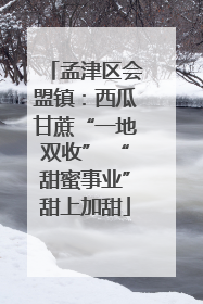 孟津区会盟镇：西瓜甘蔗“一地双收” “甜蜜事业”甜上加甜