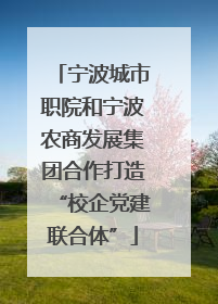 宁波城市职院和宁波农商发展集团合作打造“校企党建联合体”