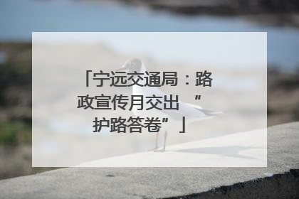 宁远交通局：路政宣传月交出 “护路答卷”