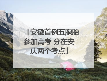 安徽首例五胞胎参加高考 分在安庆两个考点