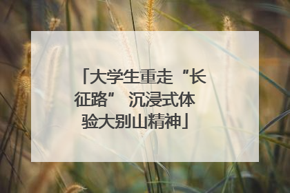 大学生重走“长征路” 沉浸式体验大别山精神