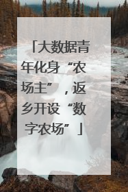 大数据青年化身“农场主”，返乡开设“数字农场”