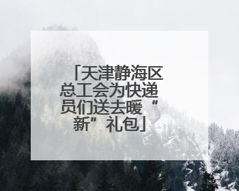 天津静海区总工会为快递员们送去暖“新”礼包