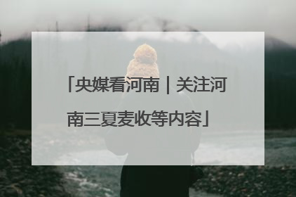 央媒看河南｜关注河南三夏麦收等内容