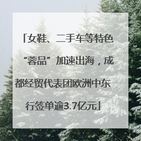 女鞋、二手车等特色“蓉品”加速出海，成都经贸代表团欧洲中东行签单逾3.7亿元