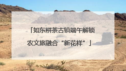 如东栟茶古镇端午解锁农文旅融合“新花样”
