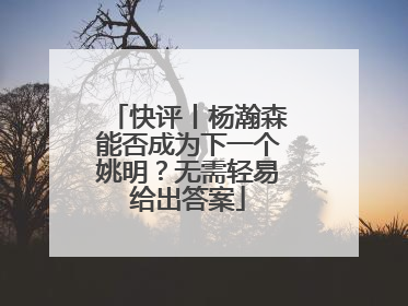快评丨杨瀚森能否成为下一个姚明？无需轻易给出答案