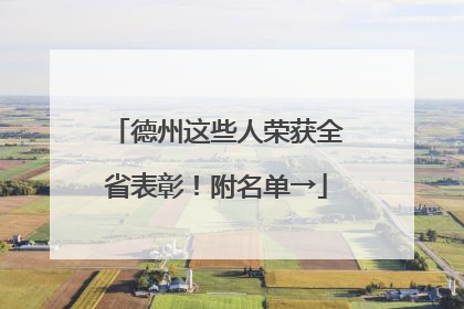 德州这些人荣获全省表彰！附名单→