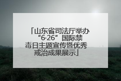 山东省司法厅举办“6·26”国际禁毒日主题宣传暨优秀戒治成果展示