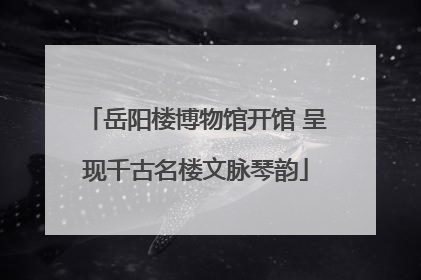 岳阳楼博物馆开馆 呈现千古名楼文脉琴韵