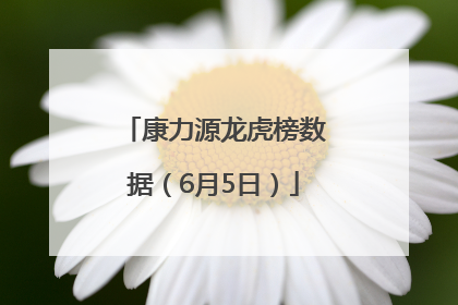 康力源龙虎榜数据（6月5日）