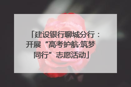 建设银行聊城分行：开展“高考护航·筑梦同行”志愿活动