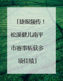 捷报频传！松溪健儿南平市赛事斩获多项佳绩