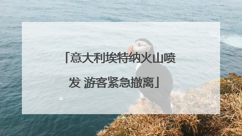 意大利埃特纳火山喷发 游客紧急撤离