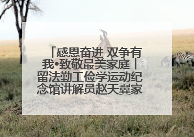 感恩奋进 双争有我•致敬最美家庭丨留法勤工俭学运动纪念馆讲解员赵天翼家庭：四代人一脉相承赤子心