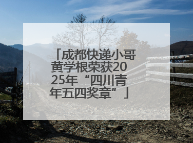 成都快递小哥黄学根荣获2025年“四川青年五四奖章”