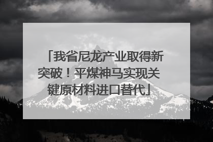 我省尼龙产业取得新突破！平煤神马实现关键原材料进口替代