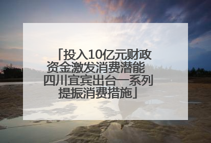 投入10亿元财政资金激发消费潜能 四川宜宾出台一系列提振消费措施