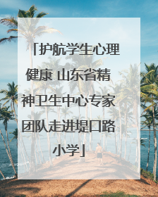 护航学生心理健康 山东省精神卫生中心专家团队走进堤口路小学