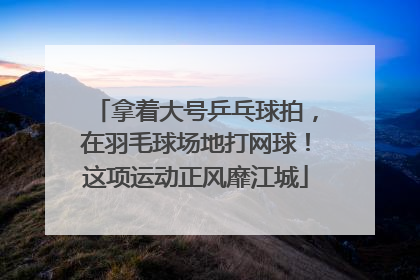 拿着大号乒乓球拍，在羽毛球场地打网球！这项运动正风靡江城