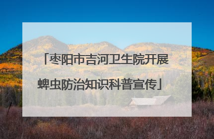 枣阳市吉河卫生院开展蜱虫防治知识科普宣传