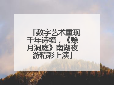 数字艺术重现千年诗境，《赊月洞庭》南湖夜游精彩上演