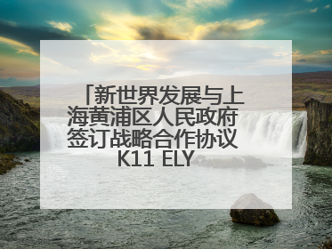 新世界发展与上海黄浦区人民政府签订战略合作协议 K11 ELYSEA璀璨启幕