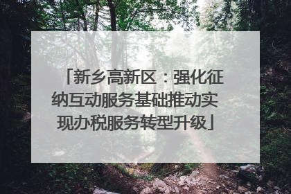 新乡高新区：强化征纳互动服务基础推动实现办税服务转型升级