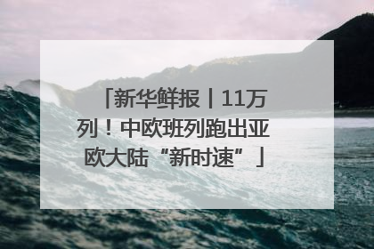 新华鲜报丨11万列！中欧班列跑出亚欧大陆“新时速”
