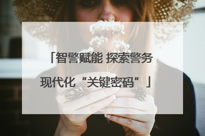 智警赋能 探索警务现代化“关键密码”