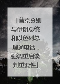 普京分别与伊朗总统和以色列总理通电话，强调重启谈判重要性