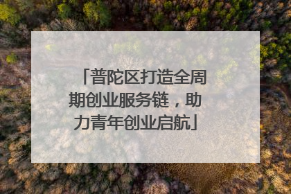 普陀区打造全周期创业服务链，助力青年创业启航