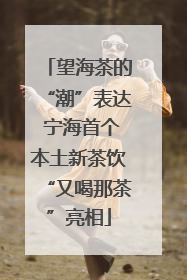 望海茶的“潮”表达 宁海首个本土新茶饮“又喝那茶”亮相