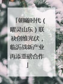 朝曦时代（曜灵山东）联袂创维光伏，临沂战新产业再添重磅合作