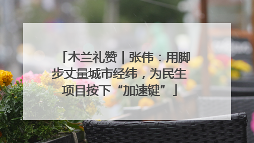 木兰礼赞｜张伟：用脚步丈量城市经纬，为民生项目按下“加速键”