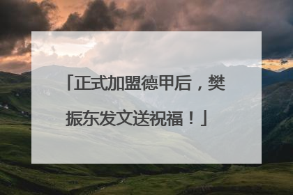 正式加盟德甲后，樊振东发文送祝福！
