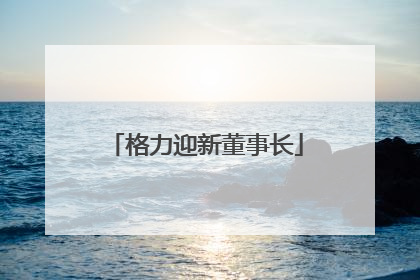 格力迎新董事长