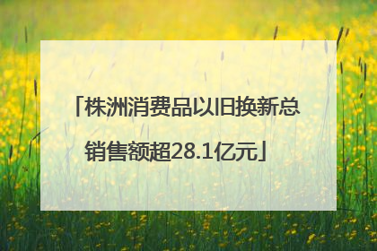 株洲消费品以旧换新总销售额超28.1亿元