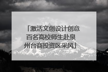 激活文创设计创意 百名高校师生赴泉州台商投资区采风