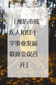 潍坊市残疾人和红十字事业发展联席会议召开