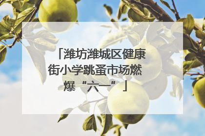 潍坊潍城区健康街小学跳蚤市场燃爆“六一”