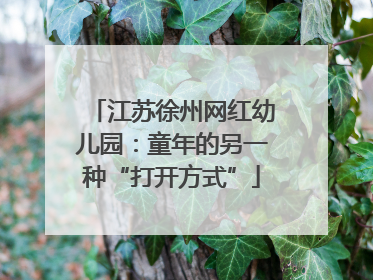 江苏徐州网红幼儿园：童年的另一种“打开方式”