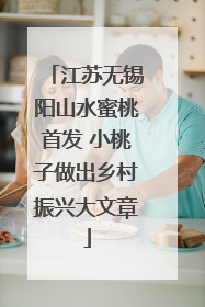 江苏无锡阳山水蜜桃首发 小桃子做出乡村振兴大文章