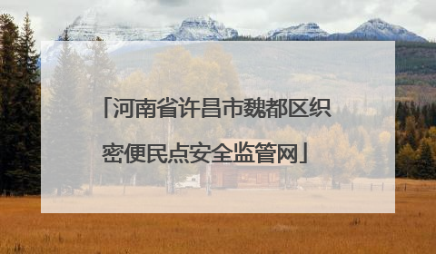 河南省许昌市魏都区织密便民点安全监管网