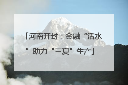 河南开封：金融“活水”助力“三夏”生产