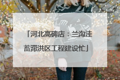 河北高碑店：兰沟洼蓄滞洪区工程建设忙