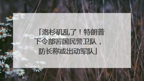 洛杉矶乱了！特朗普下令部署国民警卫队，防长称或出动军队