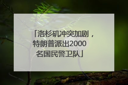 洛杉矶冲突加剧，特朗普派出2000名国民警卫队